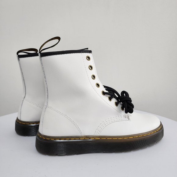Dr. Martens Shoes - New Dr. Martens Leather Combat Boots White Womens Size 8